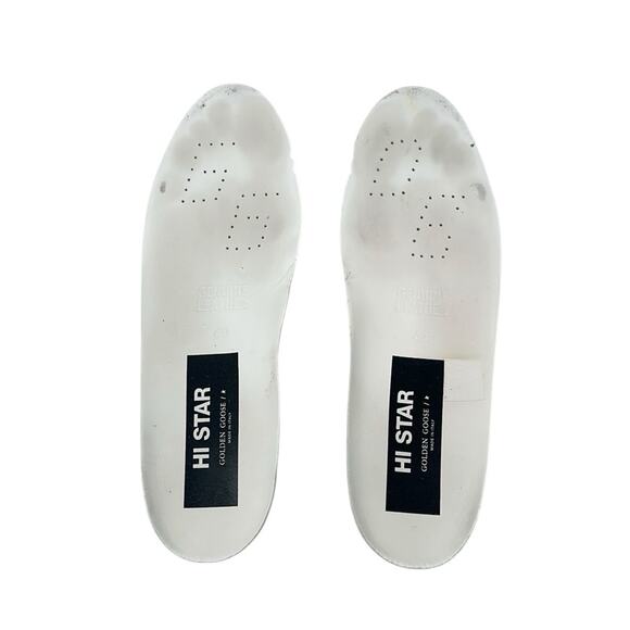 Golden Goose Hi Star Leather Sneakers White Size 40 - Picture 11 of 12